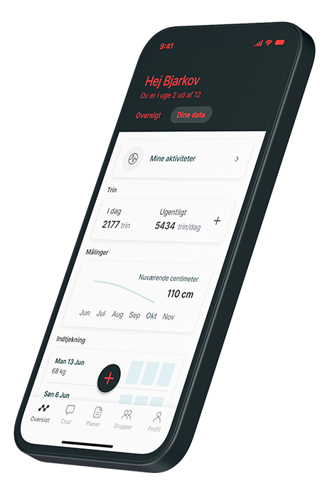 Billede af telefon med tracking eksempel på skærmen